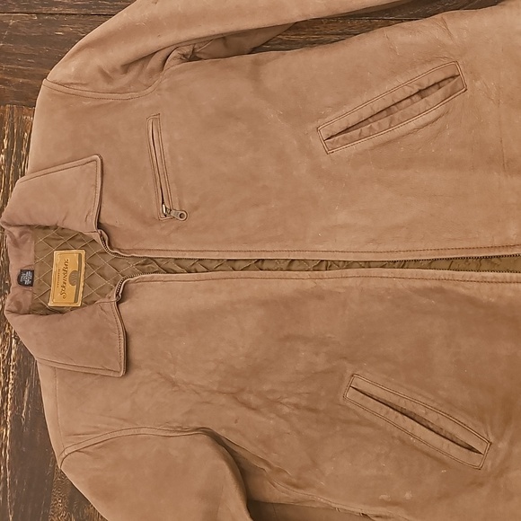 Vintage St. John's Bay Womens Brown Leather Suede Jacket Small - Picture 1 of 5